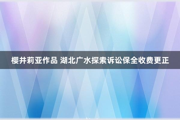 樱井莉亚作品 湖北广水探索诉讼保全收费更正