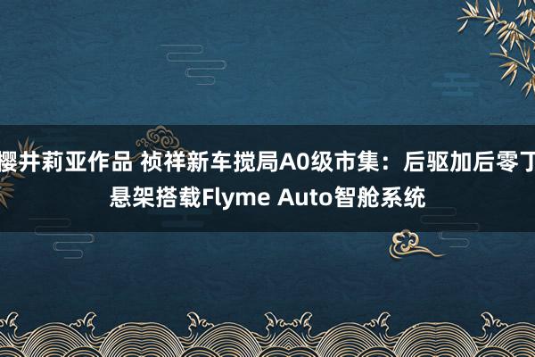 樱井莉亚作品 祯祥新车搅局A0级市集：后驱加后零丁悬架搭载Flyme Auto智舱系统