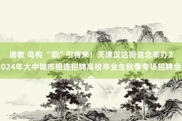 调教 母狗 “职”引将来！天津汉沽街说念举办2024年大中城市相连招聘高校毕业生秋季专场招聘会