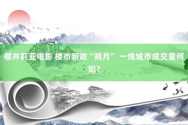 樱井莉亚电影 楼市新政“朔月” 一线城市成交量何如？