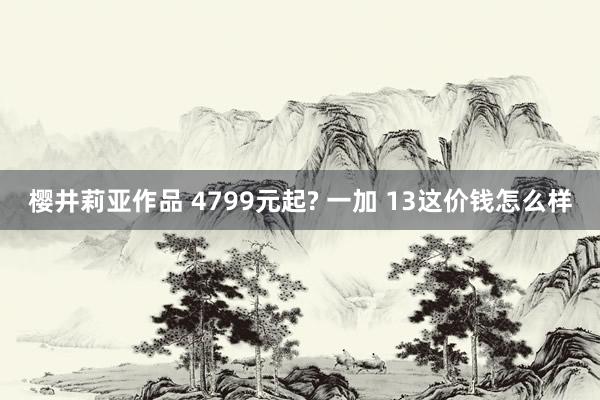 樱井莉亚作品 4799元起? 一加 13这价钱怎么样