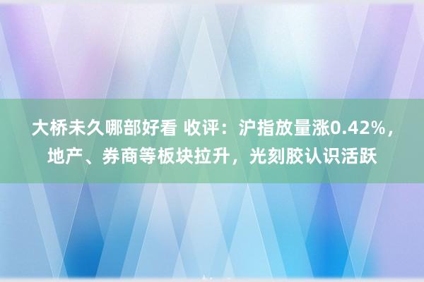 大桥未久哪部好看 收评：沪指放量涨0.42%，地产、券商等板块拉升，光刻胶认识活跃