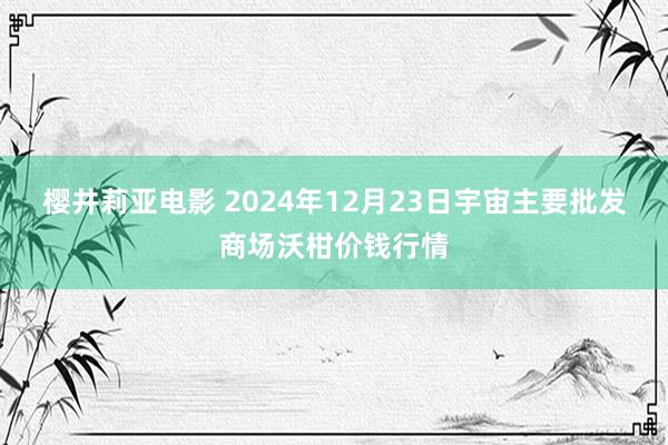 樱井莉亚电影 2024年12月23日宇宙主要批发商场沃柑价钱行情