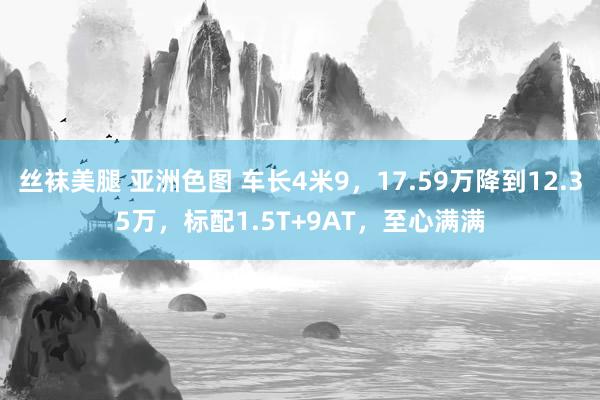 丝袜美腿 亚洲色图 车长4米9，17.59万降到12.35万，标配1.5T+9AT，至心满满