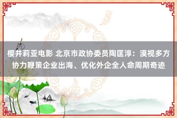 樱井莉亚电影 北京市政协委员陶匡淳：漠视多方协力鞭策企业出海、优化外企全人命周期奇迹