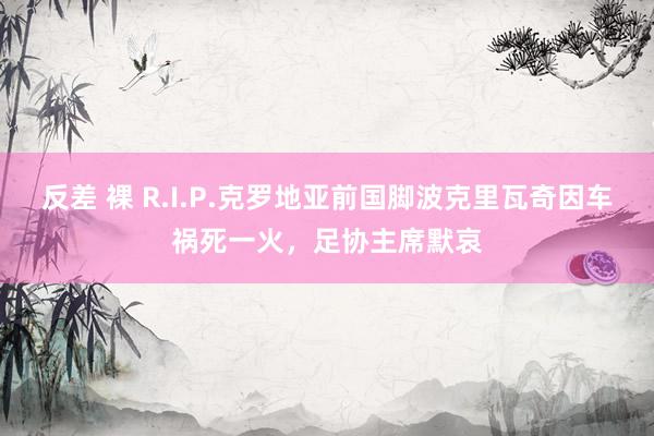 反差 裸 R.I.P.克罗地亚前国脚波克里瓦奇因车祸死一火，足协主席默哀
